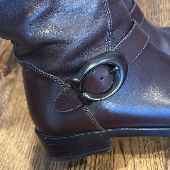 Tall Brown Leather Riding Boots 8 - Picture 5 of 6